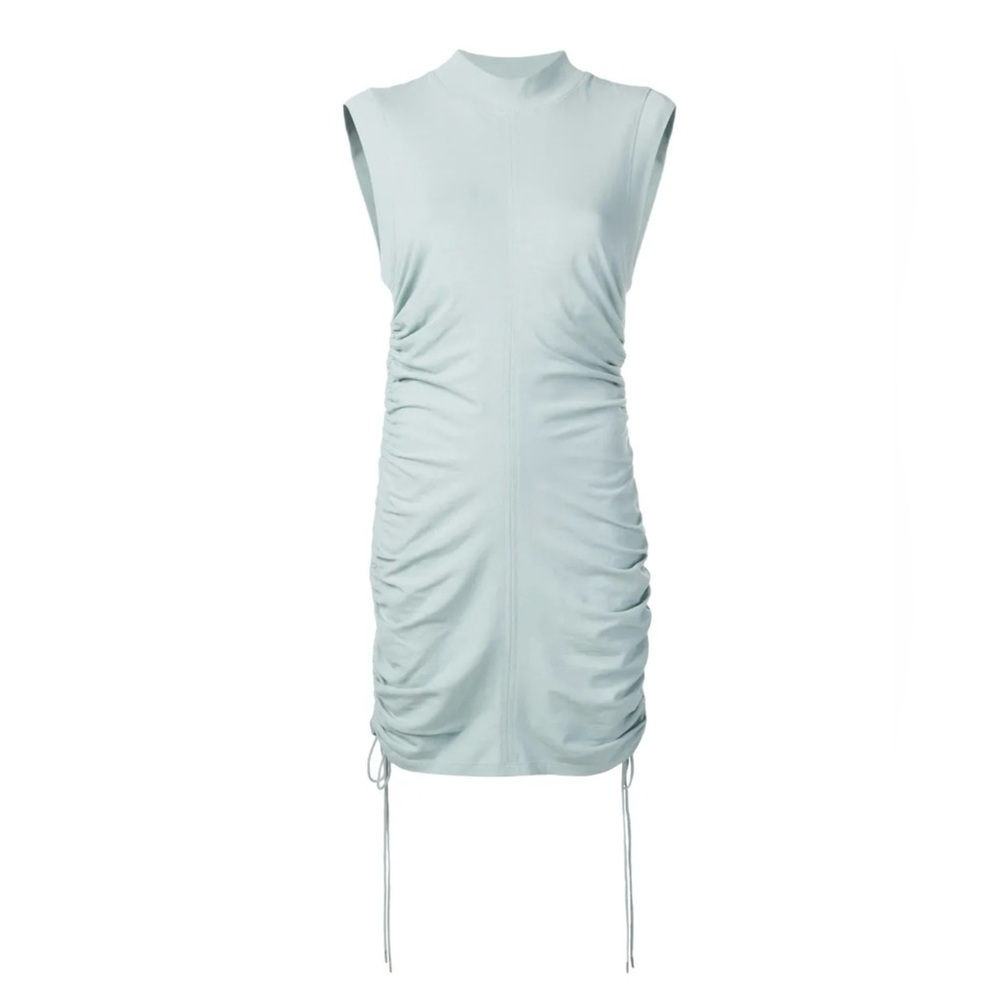 Alexander Wang T Light Green Ruche Drawstring Sides Dress, size Large - Picture 2 of 14